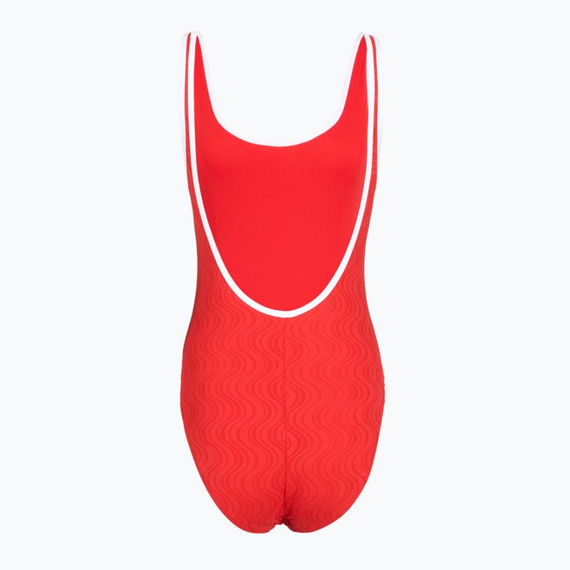 Női egyrészes fürdőruha Speedo Texture Bound Scoop high risk red/bright white 2