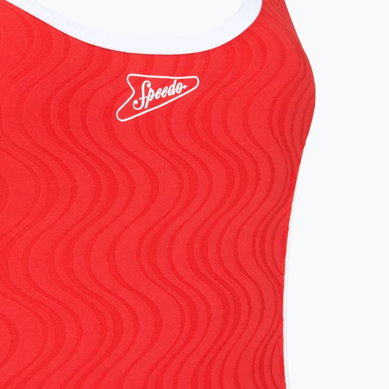 Női egyrészes fürdőruha Speedo Texture Bound Scoop high risk red/bright white 3