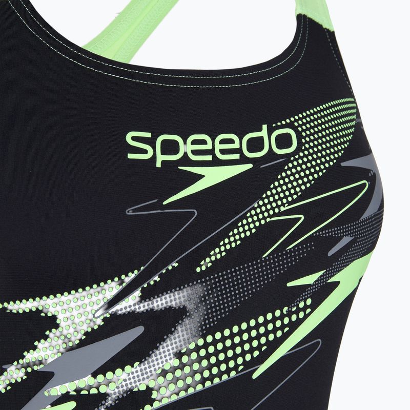 Női egyrészes fürdőruha Speedo Medley Logo Medalist anthracite/clover 3