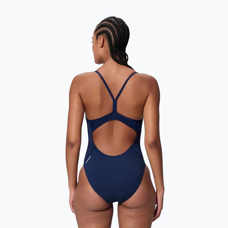 Női egyrészes fürdőruha Speedo Endurance+ Logo Thin Strap peacoat 2