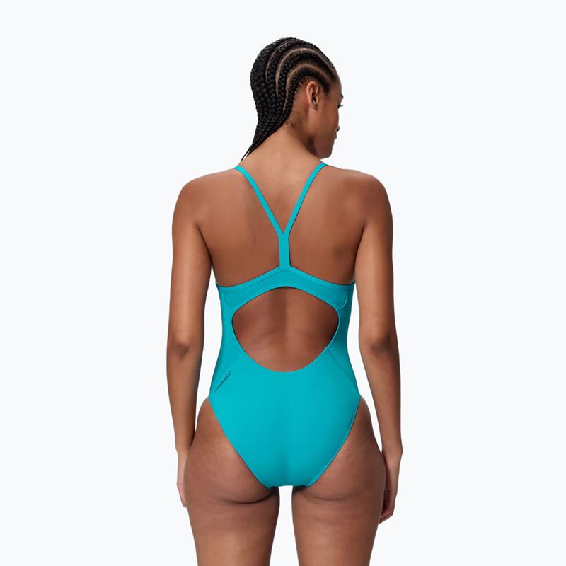Női egyrészes fürdőruha Speedo Endurance+ Logo Thin Strap Mayan Blue 2