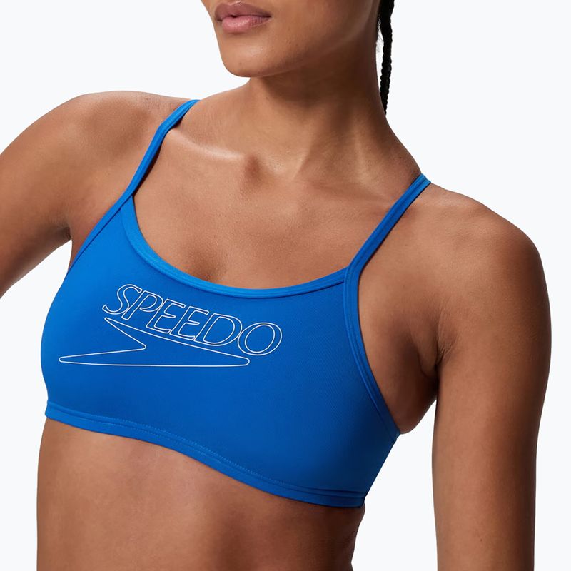 Női kétrészes fürdőruha Speedo Endurance+ Logo Thin Strap Turkish Sea 3