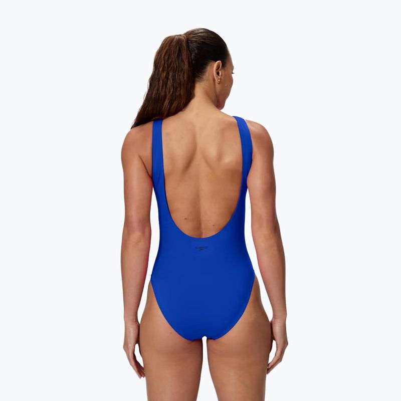 Női egyrészes fürdőruha Speedo Solid High Neck deep sapphire 2