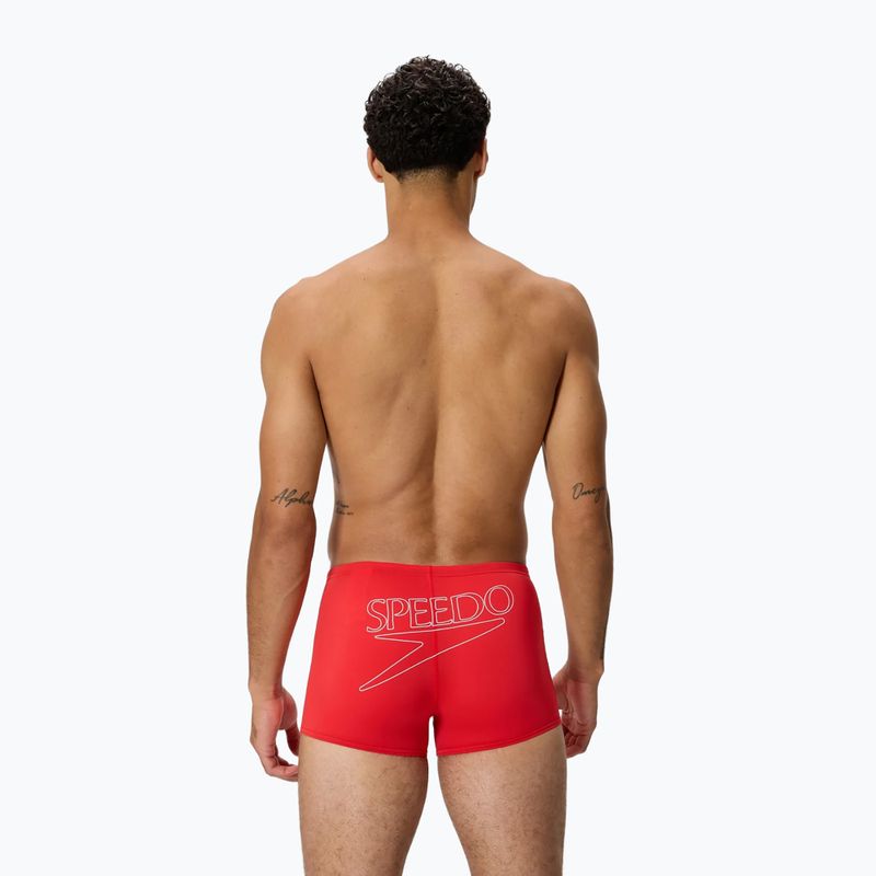 Férfi úszó boxer nadrág Speedo Endurance+ Logo Aquashort high risk red 2