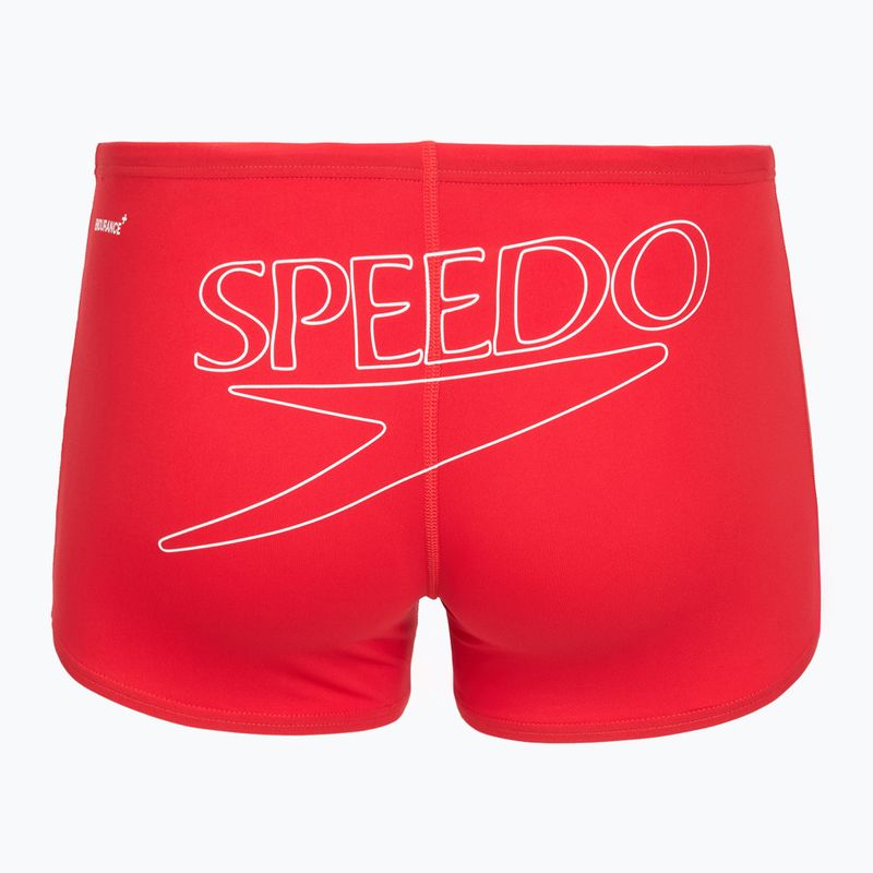 Férfi úszó boxer nadrág Speedo Endurance+ Logo Aquashort high risk red 2