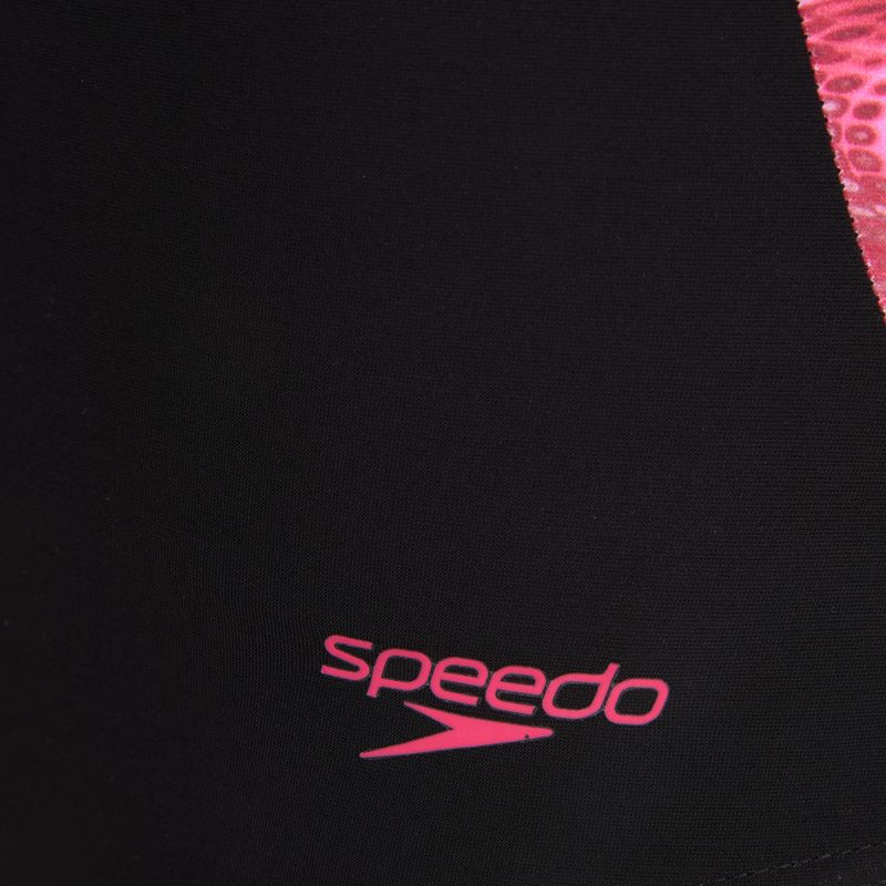 Női egyrészes fürdőruha Speedo Shaping LunaLustre Printed anthracite/ruby 3