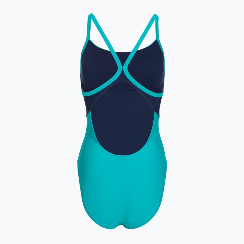 Női egyrészes fürdőruha Speedo Solid Racerback peacock teal/peacoat 2