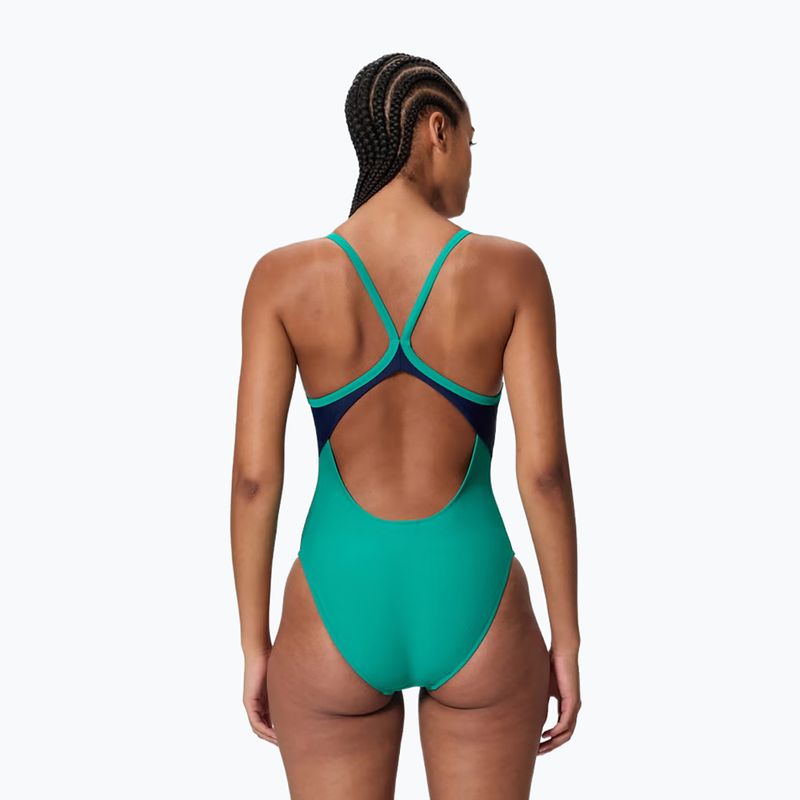 Női egyrészes fürdőruha Speedo Solid Racerback peacock teal/peacoat 2