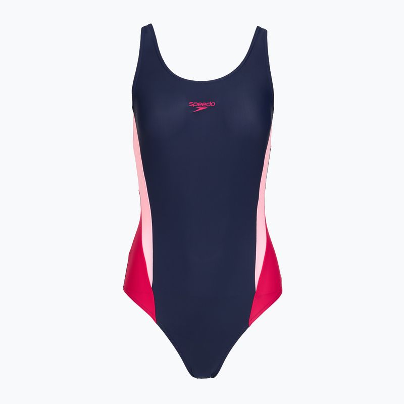 Női egyrészes fürdőruha Speedo Colourblock 2.0 peacoat/pink 6