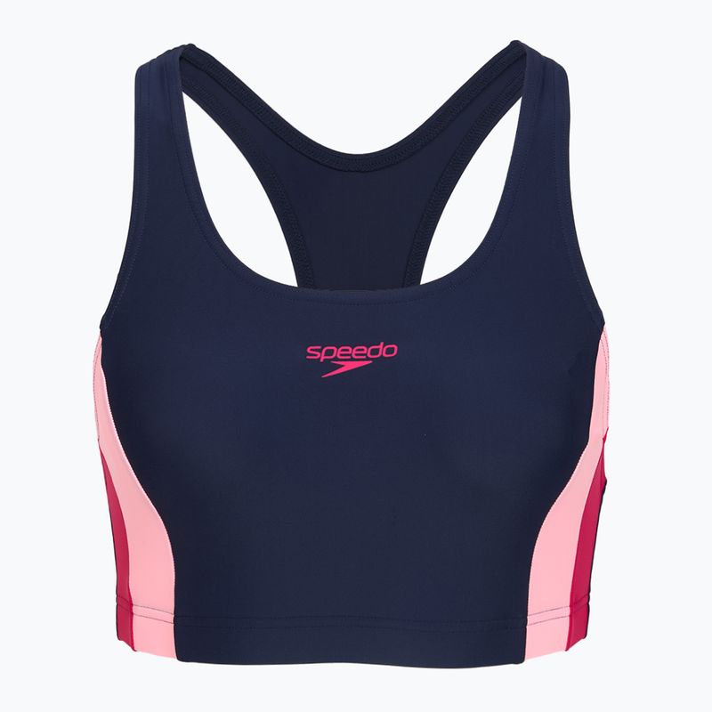 Női egyrészes fürdőruha Speedo Colourblock Splice 2.0 peacoat/pink 3
