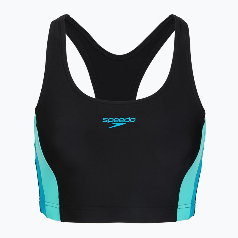 Női egyrészes fürdőruha Speedo Colourblock Splice 2.0 anthracite/mayanblue 3