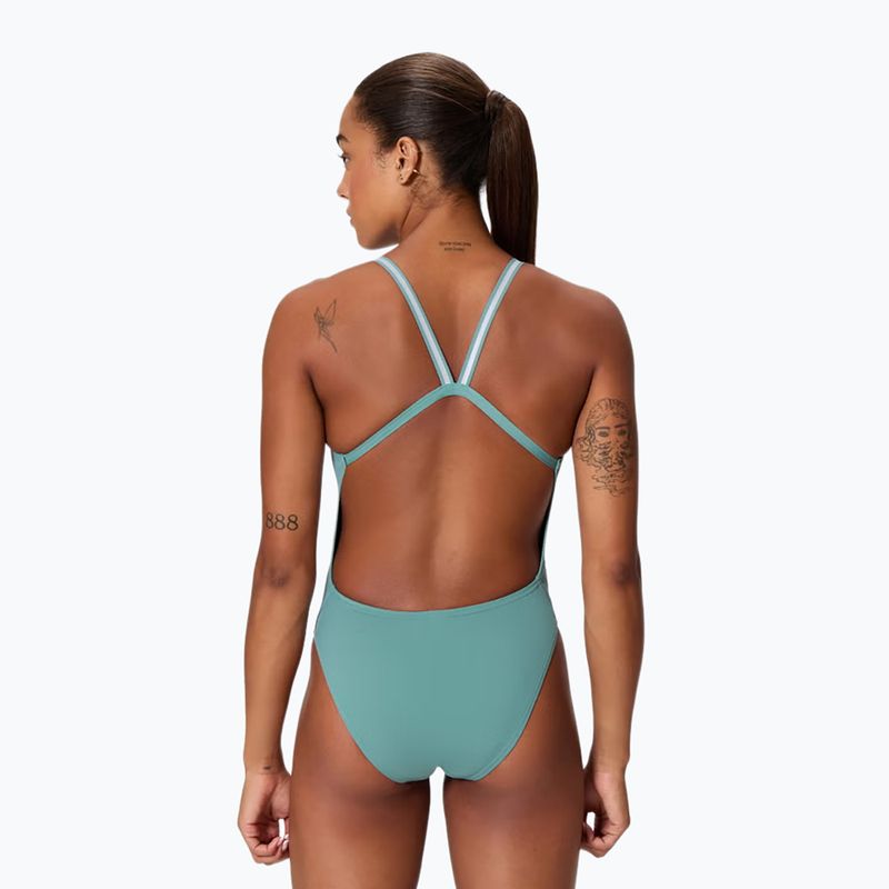 Női egyrészes fürdőruha Speedo Active Back storm green 2