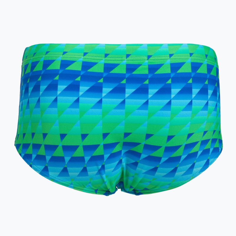 Férfi úszóboxer Speedo ML Printed 13.5 cm Brief quilted triangles/lagoon blue 2