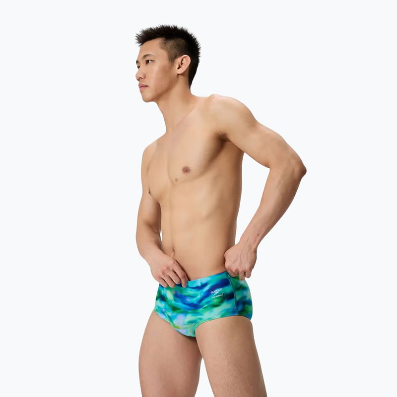 Férfi úszóboxer Speedo Printed 13.5 cm Brief sunset grove/green 3