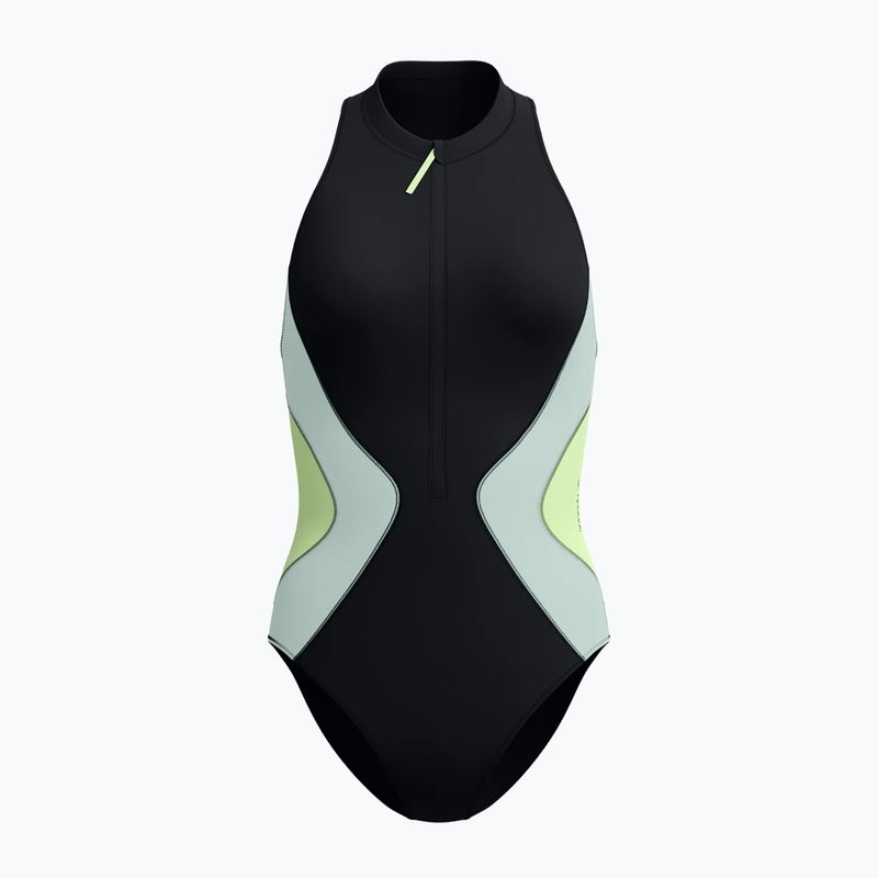 Női egyrészes fürdőruha Speedo Ocean Flex Zip black/pale clover 6