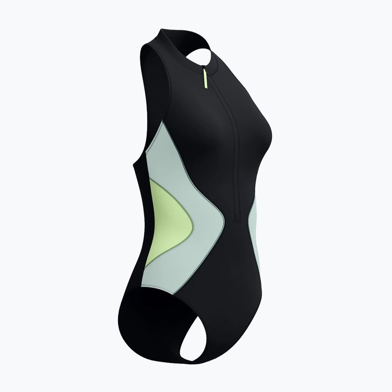 Női egyrészes fürdőruha Speedo Ocean Flex Zip black/pale clover 8