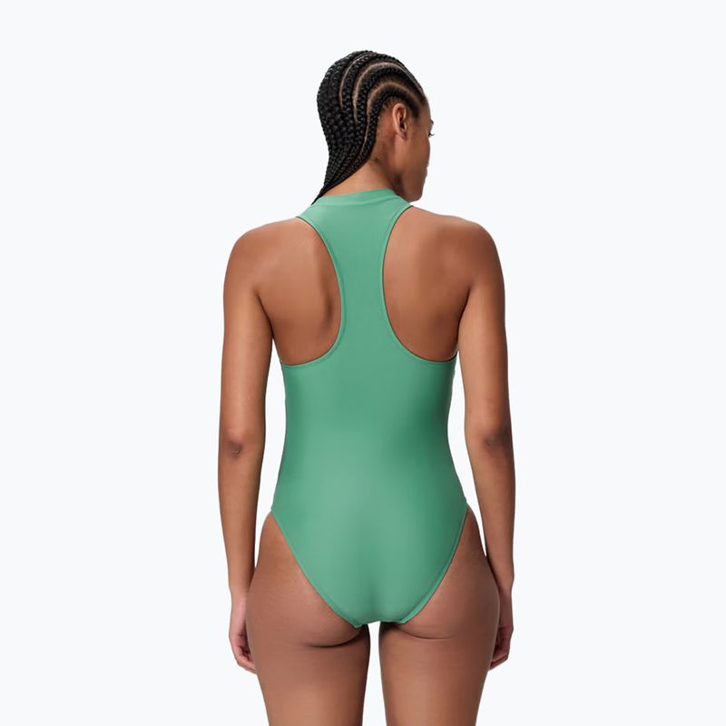 Női egyrészes fürdőruha Speedo Ocean Flex Zip fortune green/pale clover 2