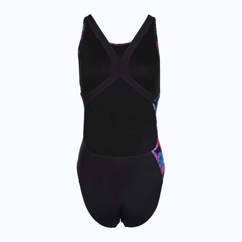 Női egyrészes fürdőruha Speedo FL Placement Printed Powerback glitchy garden/black 2