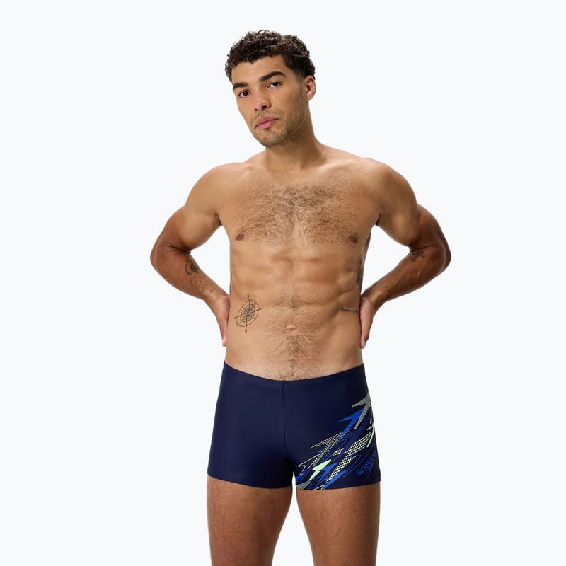 Férfi úszó boxer nadrág Speedo Medley Logo Aquashort peacoat/deep sapphire 3