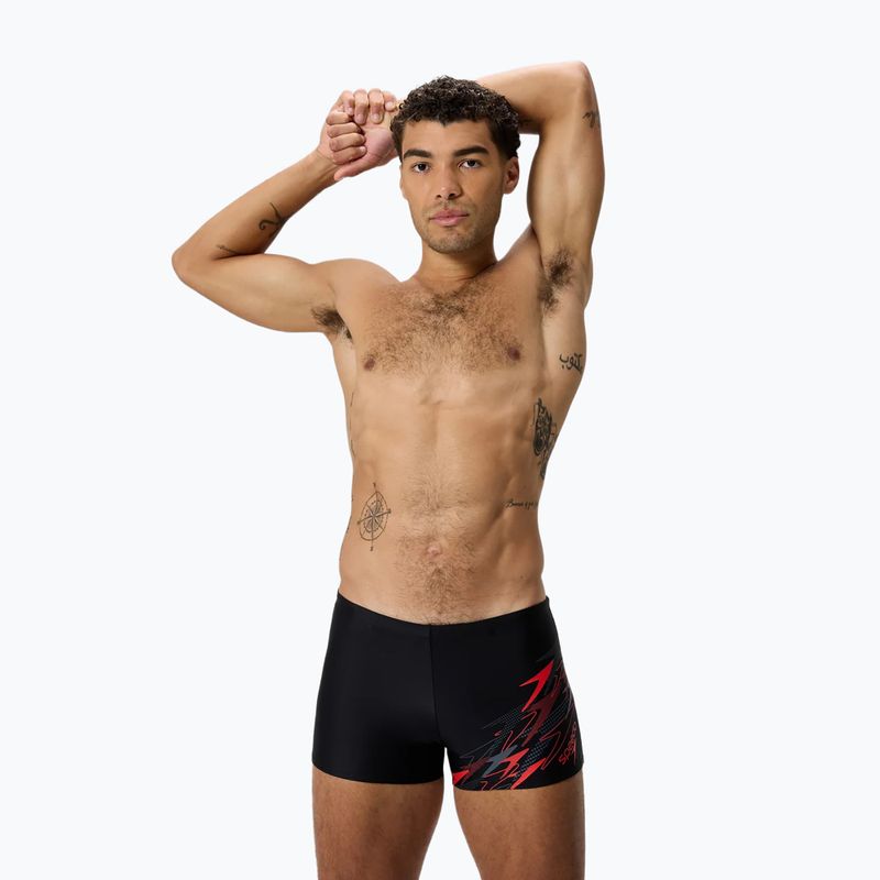 Férfi úszó boxer nadrág Speedo Medley Logo Aquashort anthracite/hrr 2