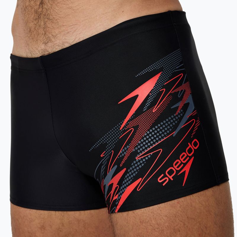 Férfi úszó boxer nadrág Speedo Medley Logo Aquashort anthracite/hrr 5