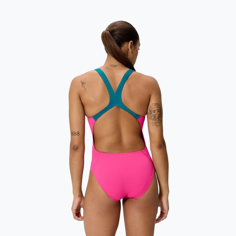 Női egyrészes úszódressz Speedo Solid Powerback punchy pink 2