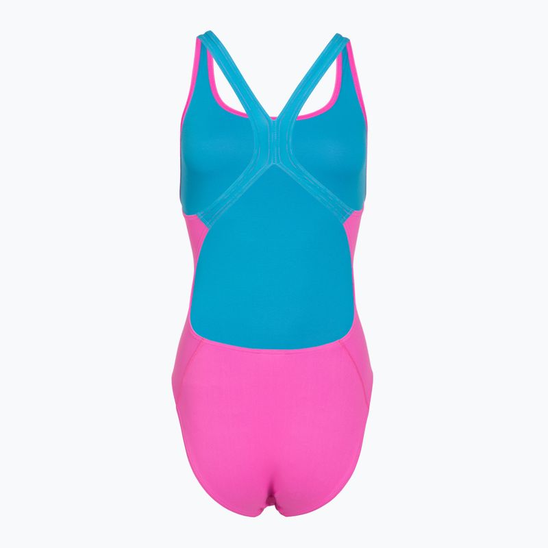Női egyrészes fürdőruha Speedo Solid Powerback neon flamingo 2