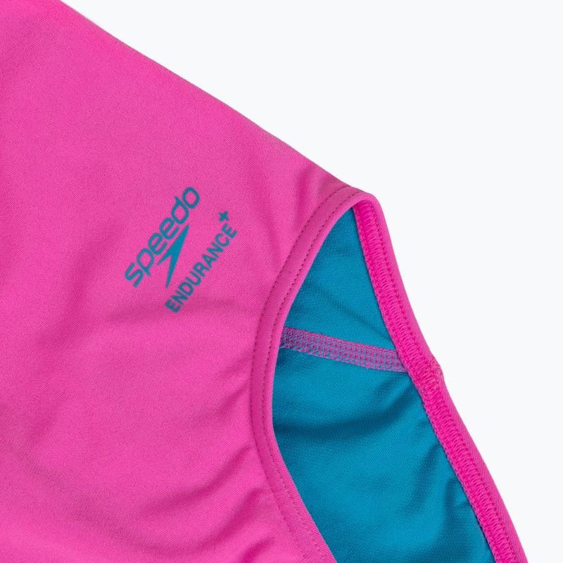 Női egyrészes fürdőruha Speedo Solid Powerback neon flamingo 3