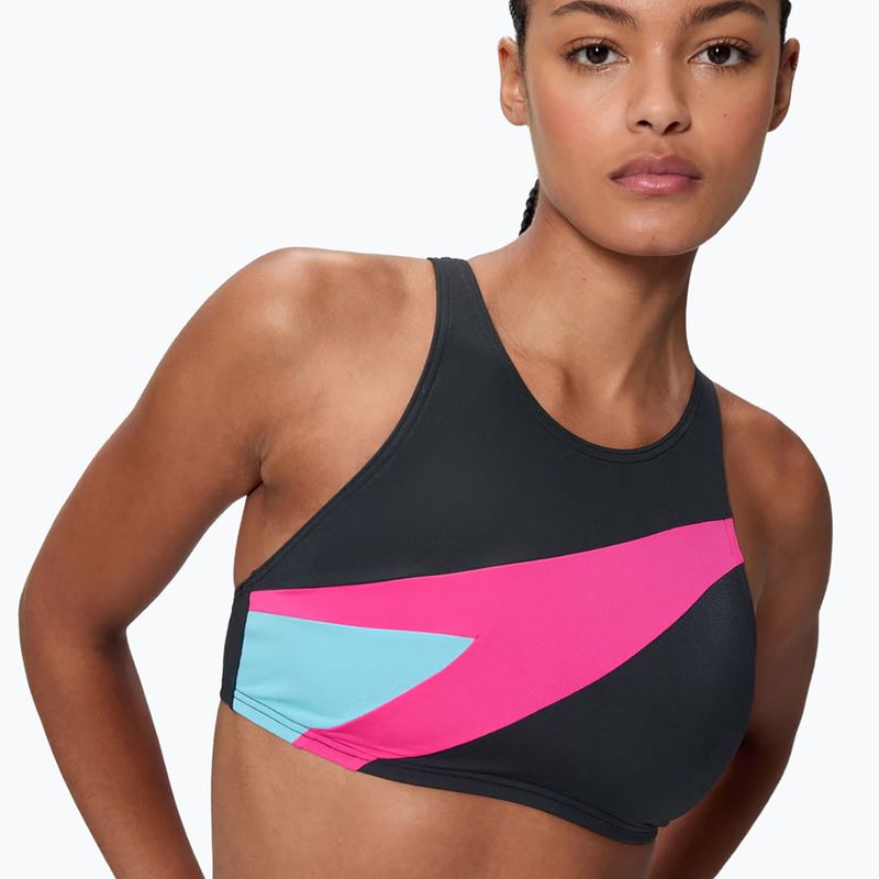 Női kétrészes fürdőruha Speedo Hyperboom Butterfly Back anthracite/margarita pink 4