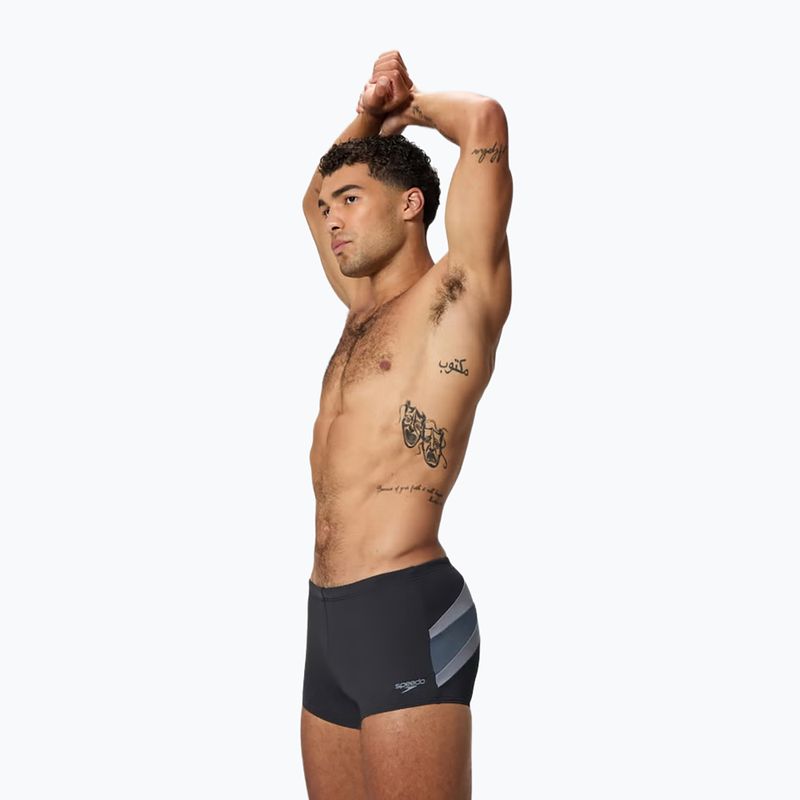 Férfi úszóboxer Speedo Hyperboom Aquashort anthracite/coin grey 3