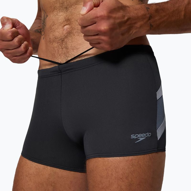 Férfi úszóboxer Speedo Hyperboom Aquashort anthracite/coin grey 4