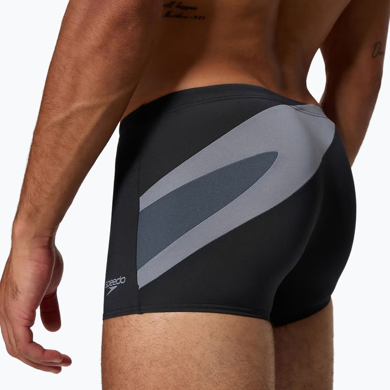 Férfi úszóboxer Speedo Hyperboom Aquashort anthracite/coin grey 5