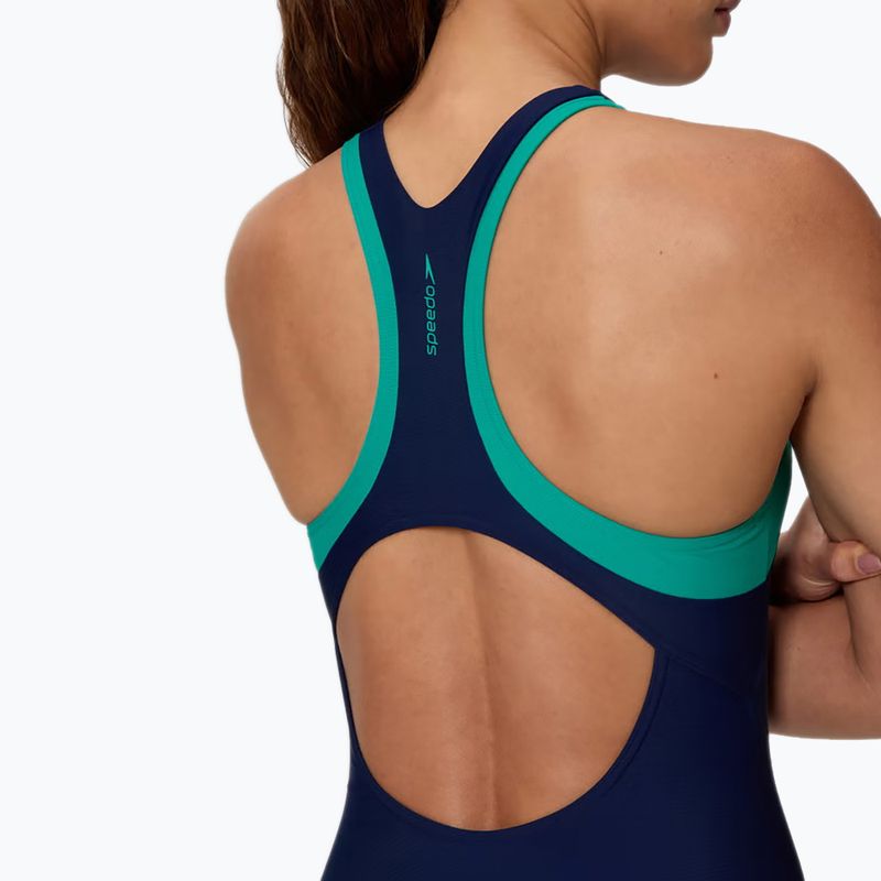 Női egyrészes fürdőruha Speedo Colorblock Racerback peacoat/peacock teal 4