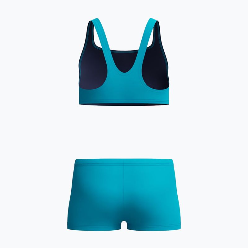 Gyerek kétrészes fürdőruha Speedo Hyperboom Butterfly Back mayan blue/margarita pink 2