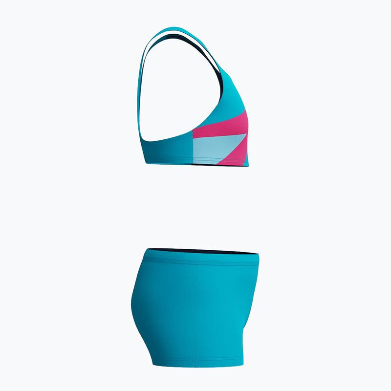 Gyerek kétrészes fürdőruha Speedo Hyperboom Butterfly Back mayan blue/margarita pink 4
