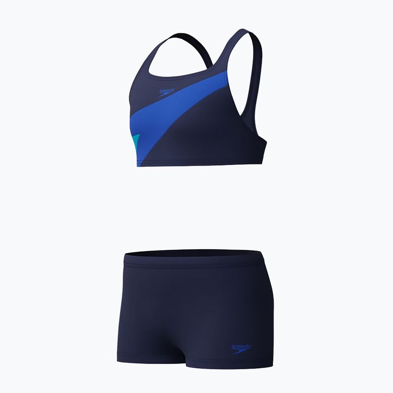 Gyerek kétdarabos fürdőruha Speedo Hyperboom Butterfly Back peacoat/deep sapphire 4
