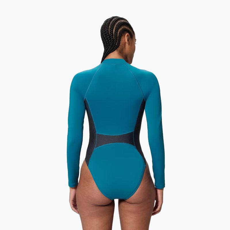 Női egyrészes fürdőruha Speedo Scuba Flex Zip border blue/black 2