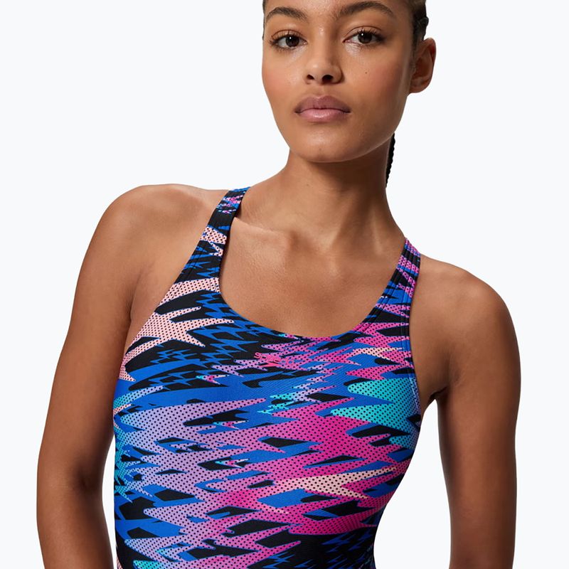 Női egyrészes fürdőruha Speedo Hyperboom Print Medalist anthracite 4