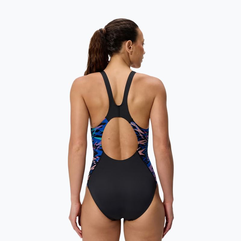 Női egyrészes fürdőruha Speedo Hyperboom Splice Muscleback anthracite/margarita pink 2