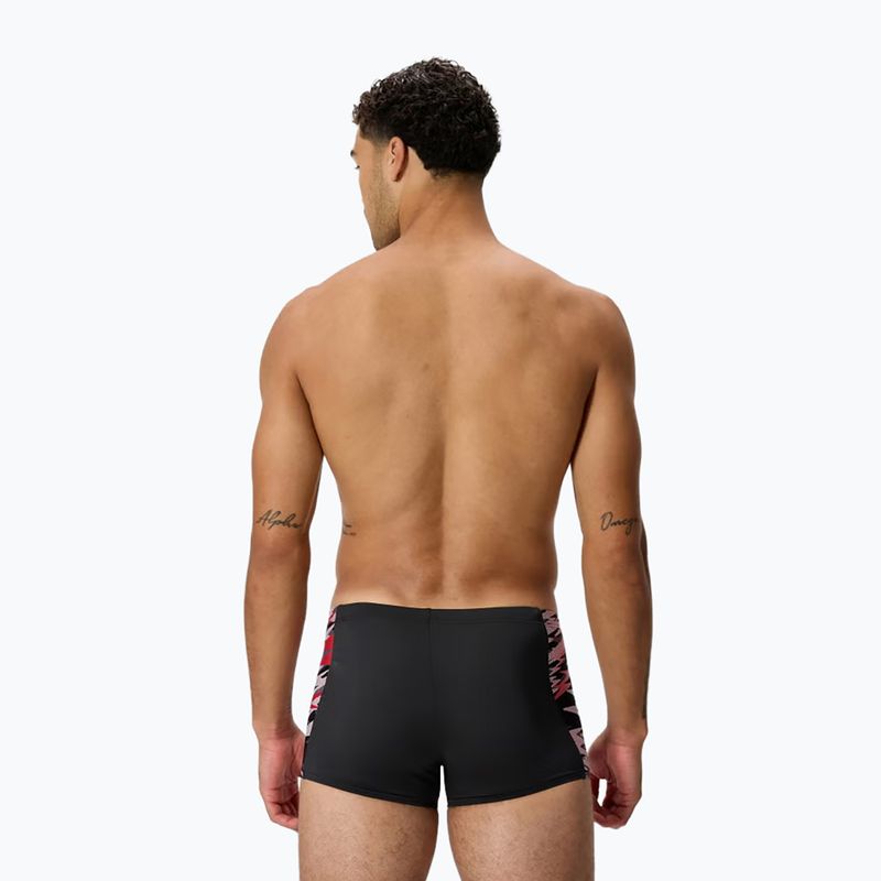 Férfi úszóboxer Speedo Hyperboom Splice Aquashort anthracite/high risk red 2