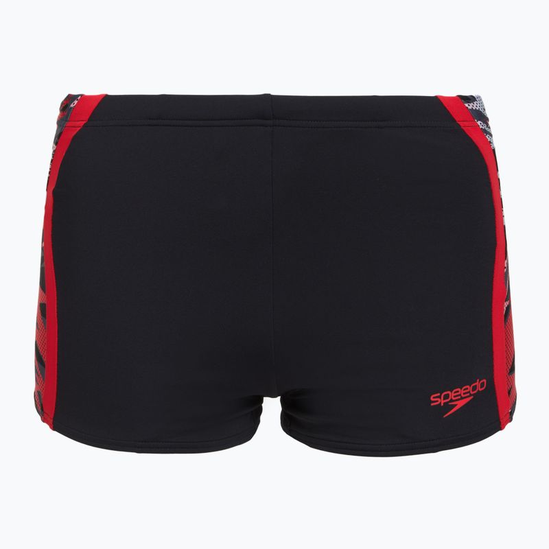 Férfi úszóboxer Speedo Hyperboom Splice Aquashort anthracite/high risk red