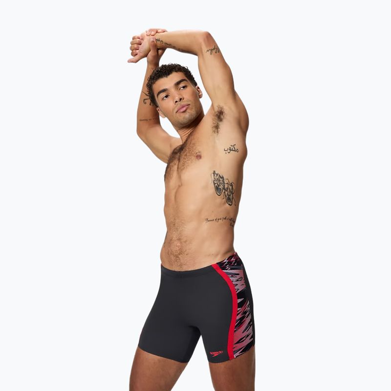 Férfi úszójammer Speedo Hyper Boom Splice Mid anthracite/high risk red 3
