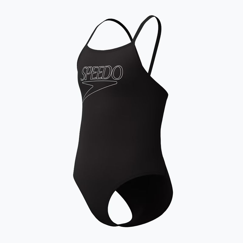 Gyerek egyrészes fürdőruha Speedo Endurance+ Logo Thinstrap anthracite 3