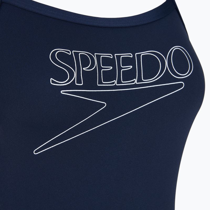 Gyermek egyrészes fürdőruha Speedo Endurance+ Logo Thinstrap peacoat 3