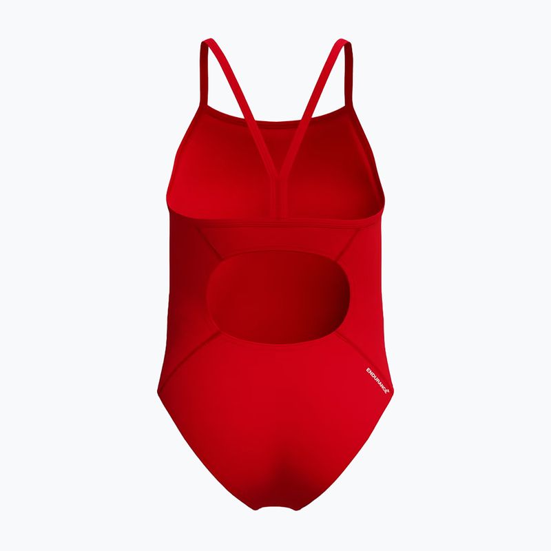 Gyerek egyrészes úszódressz Speedo Endurance+ Logo Thinstrap high risk red 2