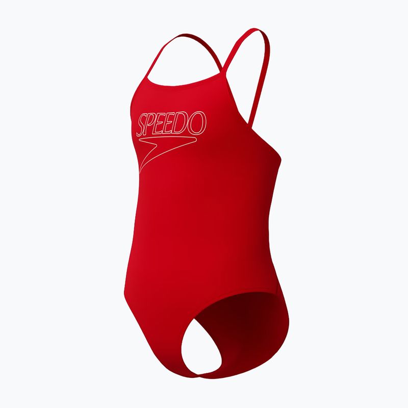 Gyerek egyrészes úszódressz Speedo Endurance+ Logo Thinstrap high risk red 3