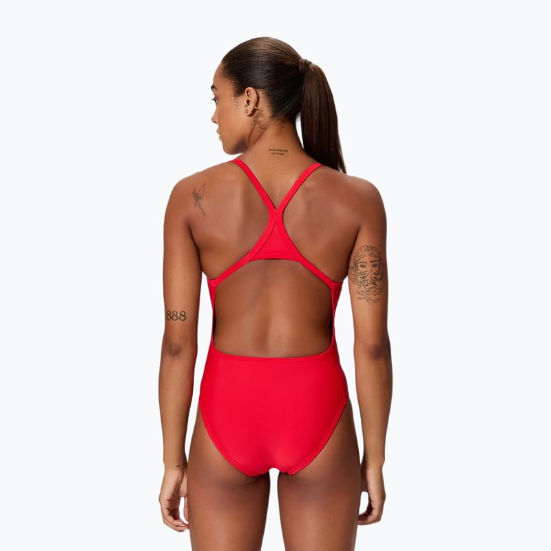 Női egyrészes úszódressz Speedo Solid EnduraSoft Turnback team red 2