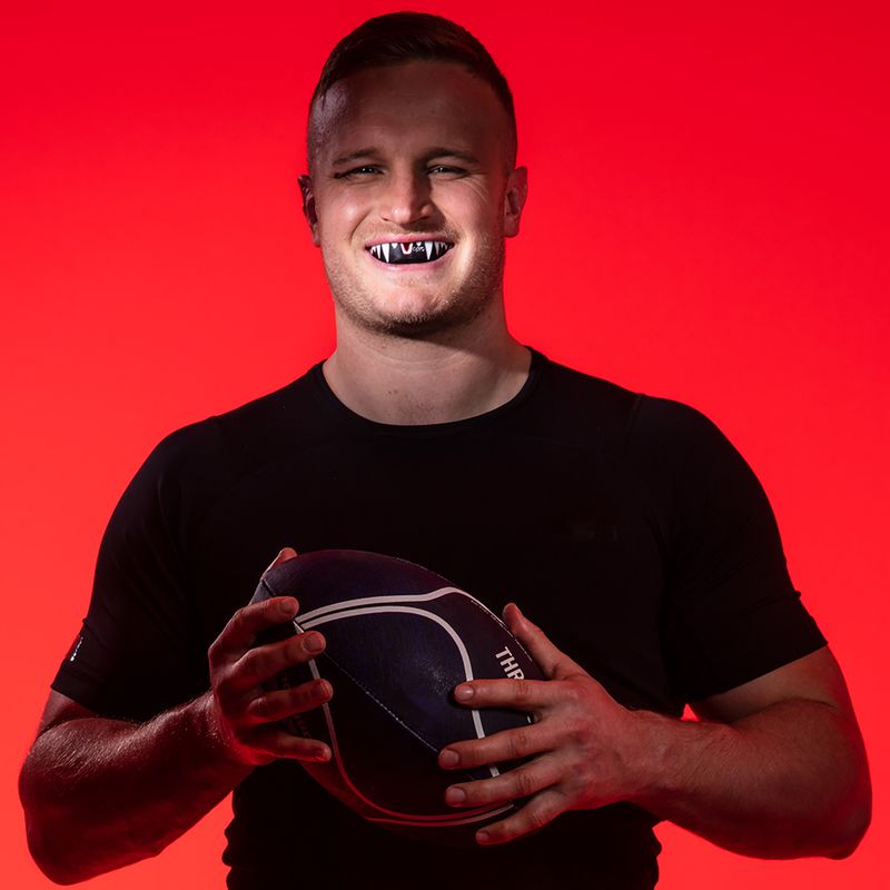 Szájvédő Opro Platinum black/white/red 4