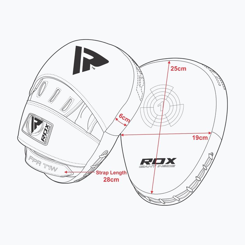 RDX Focus Pad T1 fehér/fekete edzőtárcsák 7