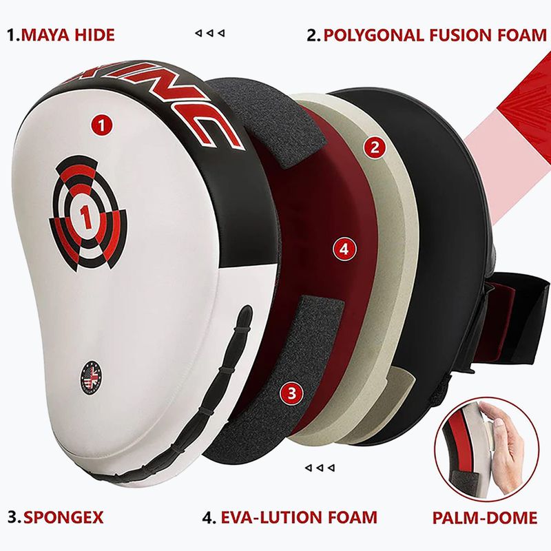 RDX Focus Pad hevederrel fehér edző mancsokkal 5